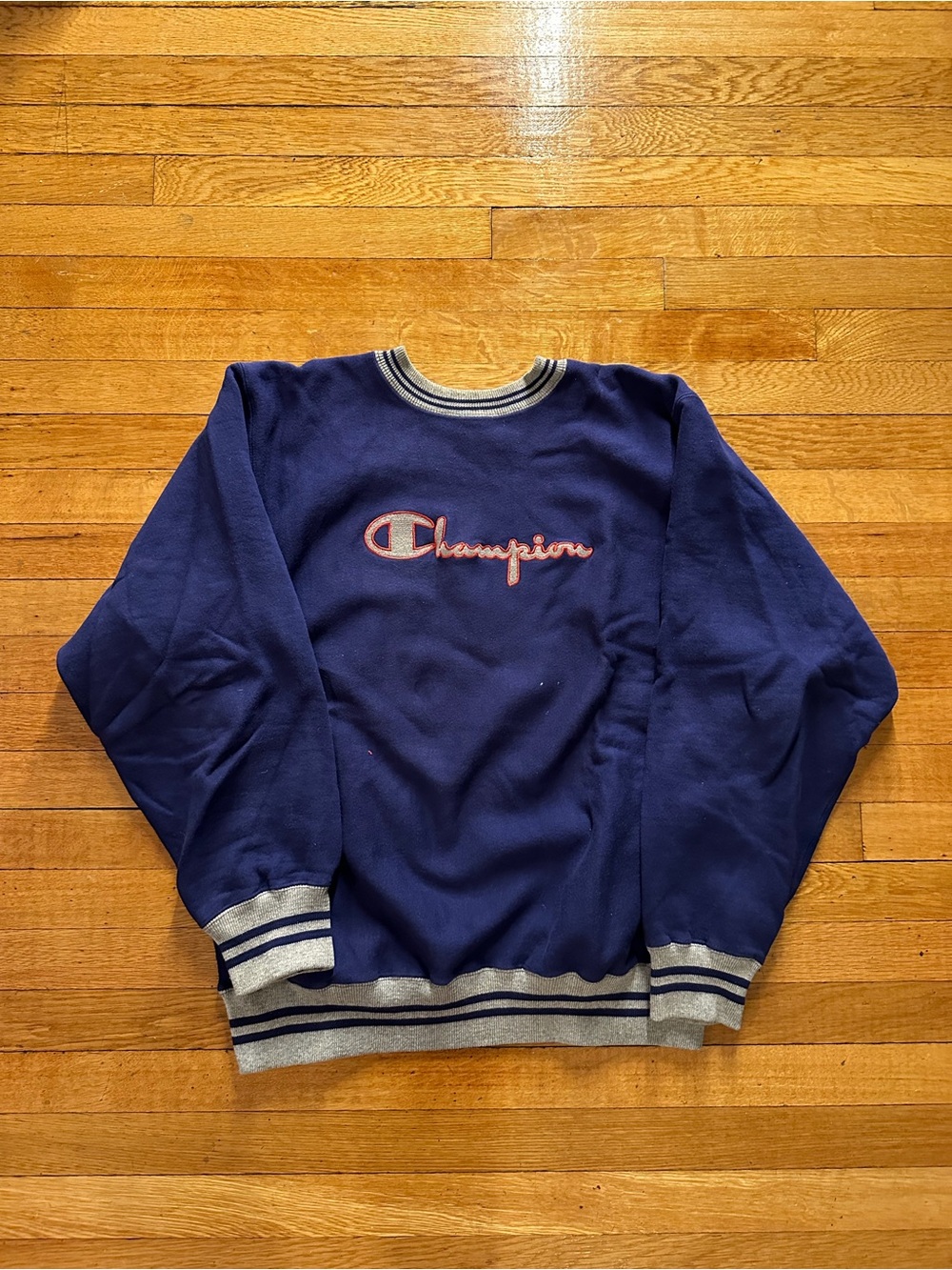 Vintage 90s Champion Reverse Weave Spellout Script Sweatshirt Sz XL Made In USA